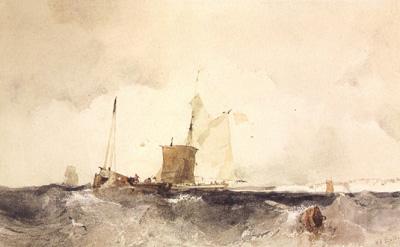 Richard Parkes Bonington At the English Coast (mk22) Norge oil painting art